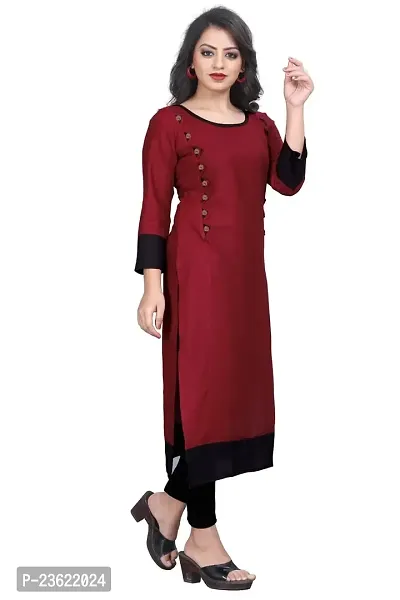 SEYONA Batan Rayon Printed Kurti for Woman-thumb2