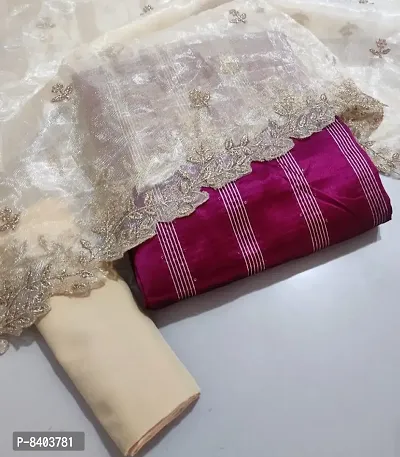 Classic Jacquard Printed Dress Material with Dupatta