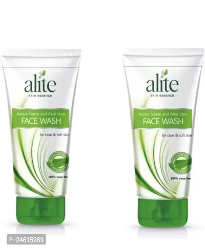 Alite Active Neem And Aloevera Face Wash Green 70Grams Pack Of 2-thumb0