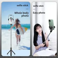 KUBA Bluetooth Extendable Selfie Stick with Tripod Stand and Wireless Remote,3-in-1 Multifunctional Selfie Stick Tripod-thumb1