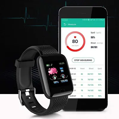 ID116 Plus Smart Bracelet Fitness Tracker Color Screen Smartwatch Heart Rate Blood Pressure Pedometer Sleep Monitor-thumb0