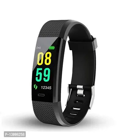 Smart Watch ID115 Plus Bluetooth Smart Fitness Band Watch with Heart Rate Activity Tracker Waterproof Body, Calorie Counter, Blood Pressure-thumb0