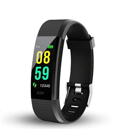 Smart Watch ID115 Plus Bluetooth Smart Fitness Band Watch with Heart Rate Activity Tracker Waterproof Body, Calorie Counter, Blood Pressure