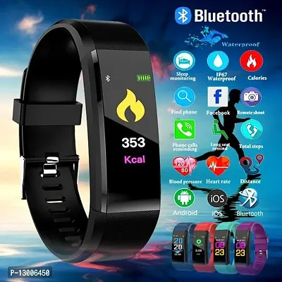 Bluetooth Smart Fitness Band Watch with Heart Rate Activity Tracker Waterproof Body, Calorie Counter, Blood Pressure-thumb0