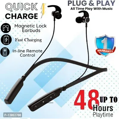 KUBA Bluetooth Headphones  Earphones,bluetooth neckband with mic Bluetooth Headphones  Earphones 40 Hours non-stop battery backup Latest unique Premium Design light Weight High Quality
