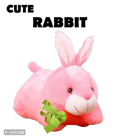 KUBA Rabbit with Carrot Plush Soft Stuff Animal Playing Fun Toys for Kids (23cm) Baby Best Birthday Gift-thumb0