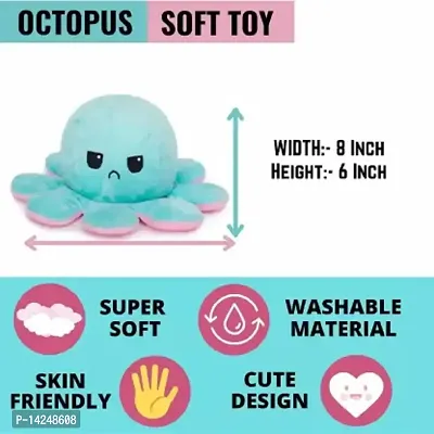 Octopus Reversible Pink  Blue  Plushie Soft Toys for Kids | Plush Soft Toys for Baby Boys and Girls | Octopus Soft Toy for Kids-thumb4