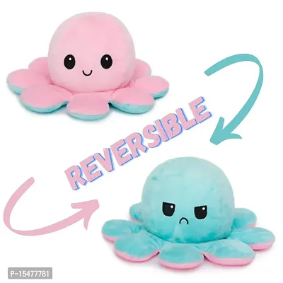 KUBA Octopus 1PC Soft Toys, Mood Change Double-Sided Flip Octopus Plush Toys, Cute Mini Octopus Stuffed Animals Creative Toy Gifts for Birthday-thumb0