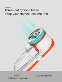 Lint Remover for Woolen Clothes, Electric Lint Remover, Best Lint Shaver All Woolens Sweaters, Blankets, Jackets (WhiteOrange)-thumb1