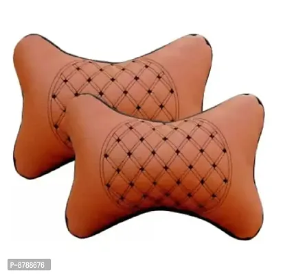 Classy Leather Universal Car Cushion (Leather orange)
