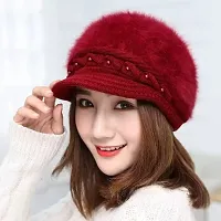 Classy Woolen Solid Winter Caps for Women-thumb3