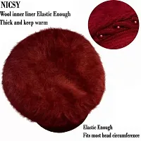 Classy Woolen Solid Winter Caps for Women-thumb2