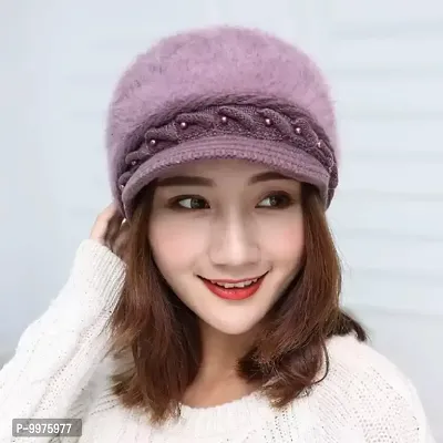 Classy Woolen Solid Winter Caps for Women-thumb4