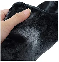 Women Men Warm Over Knee Winter Fleece Fur Leg Warmer Skin And Black, Combo Pack of 2)-thumb3