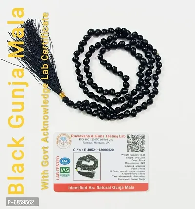 Black kali gunja mala/chirmi mala/Ratti mala with Govt acknowledge Lab certificate