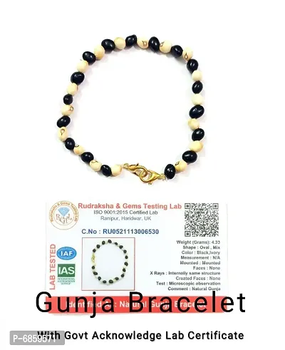 White + Black Gunja/Chirmi/Ratti Bracelet