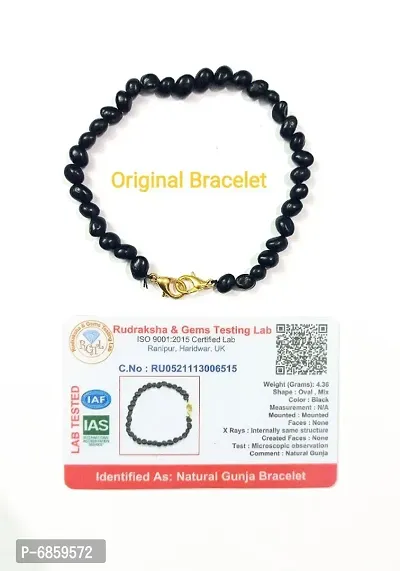 Black kali Gunja bracelet/chirmi bracelet/Ratti Bracelet with govt acknowledge Lab certificate-thumb3