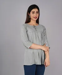 Sumit Enterprises Rayon Women's Regular Fit Kurti Style Top-thumb4