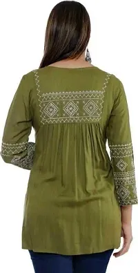 Trendy Rayon Embroidery tops-thumb1