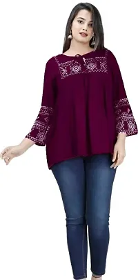 Trendy Rayon Embroidery tops-thumb3