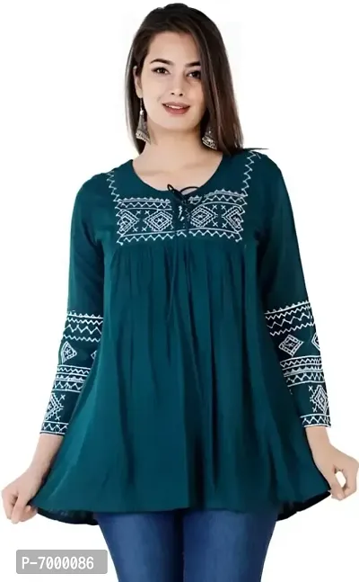 Trendy Rayon Embroidery Tops