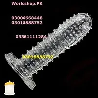 Crystal dotted condom Extra dots silicone condom reusable condon ( pack of 1pcs )-thumb3