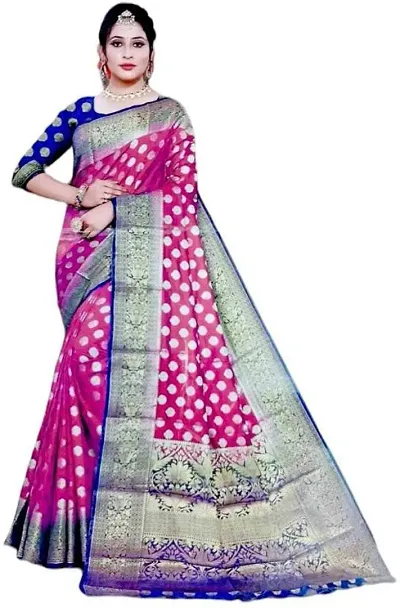 Stylish Art Silk Saree with Blouse piece For Women