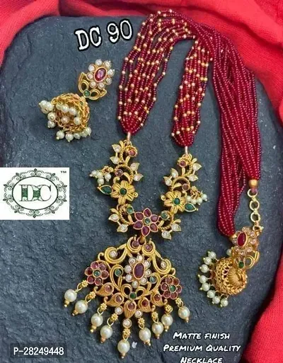 Stylish Red Alloy Jewellery Sets For Women-thumb0