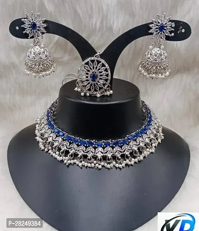 Stylish Silver Alloy Jewellery Sets For Women-thumb0