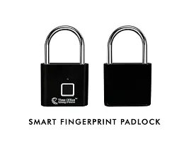Time Office Painted Fingerprint Pad Lock (Black_L25)-thumb2