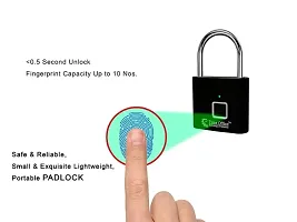 Time Office Painted Fingerprint Pad Lock (Black_L25)-thumb4