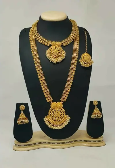Stylish Golden Temple Necklace