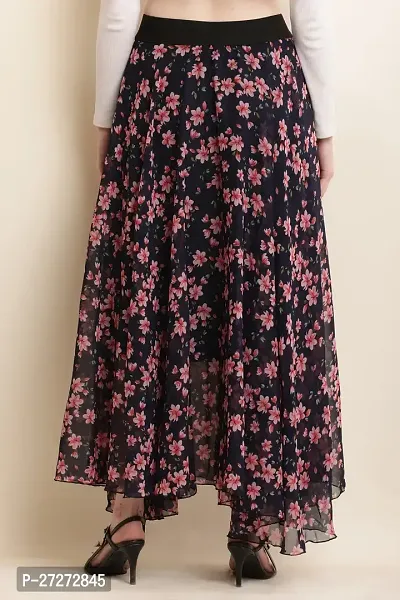Elegant Multicoloured Georgette Printed Skirts For Women-thumb2