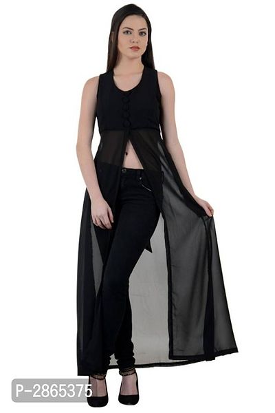 Black Cape Long Dress-thumb0