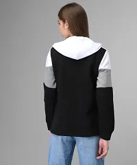 Women Stylish Self Pattern Sweatshirt-thumb1