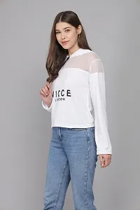 Women Stylish Self Pattern Sweatshirt-thumb2