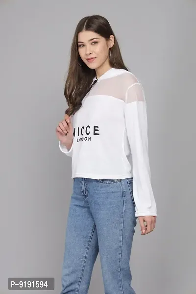 Women Stylish Self Pattern Sweatshirt-thumb3