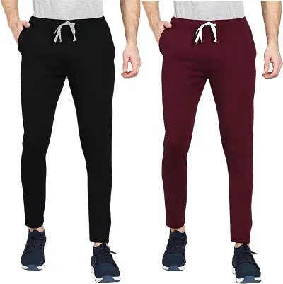 Classic Solid Track Pants for Men Pack of 2