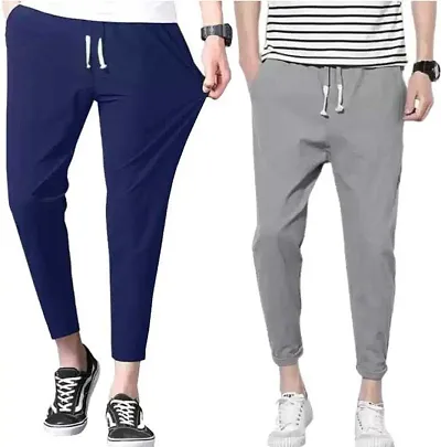 Best Selling Cotton Blend Regular Track Pants For Men Pack of 2