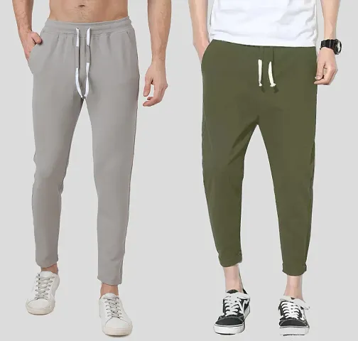 Best Selling Polyester Regular Track Pants For Men Pack of 2