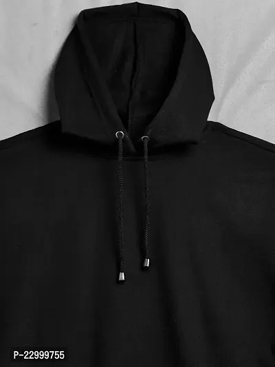 Stylish Black Fleece Solid Sweatshirts For Women-thumb4