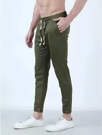Multicoloured Cotton Blend Regular Track Pants For Men Pack of 2-thumb2