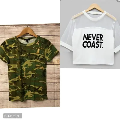 RAABTA ARMY PRINT TSHIRT  WHITE NEVER COAST SET OF 2-thumb0