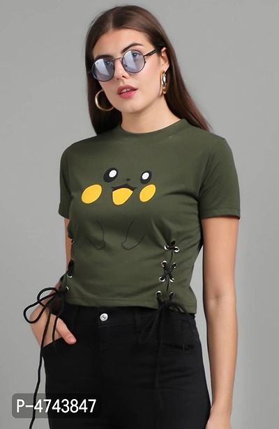 Rama Green Pikachu Print Top