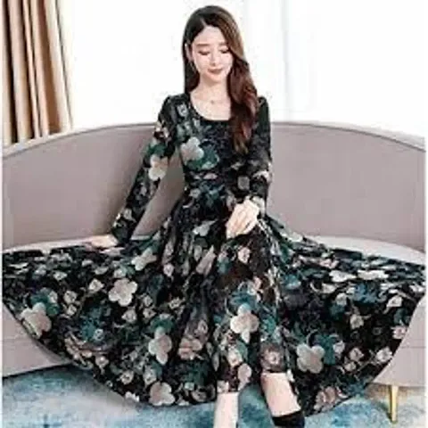 Printed Crepe Dresses For Women