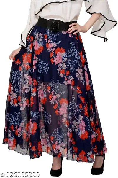 Beautiful Georgette Printed Skirts For Women
