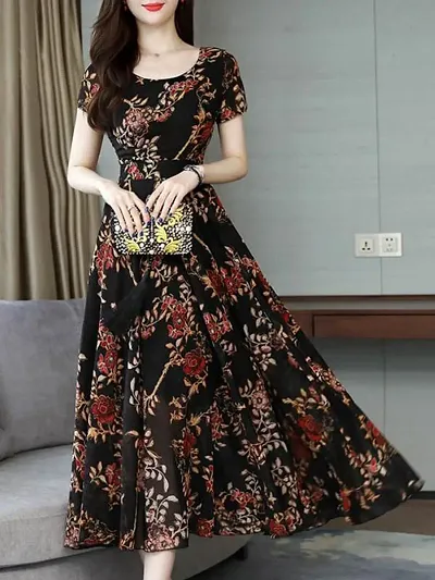 Georgette Printed Long Dresses