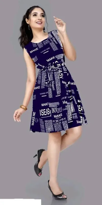News Printed style Dress For Woman