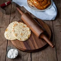HAPPE*Ace Handcrafted Sheesham Wooden Pure Rosewood Wooden Chakla Belan Rolling Pin Board/Roti Maker/Chakla Belan/Chapati Maker/papad chakla for Home  Kitchen Combo Set for Kitchen-thumb1