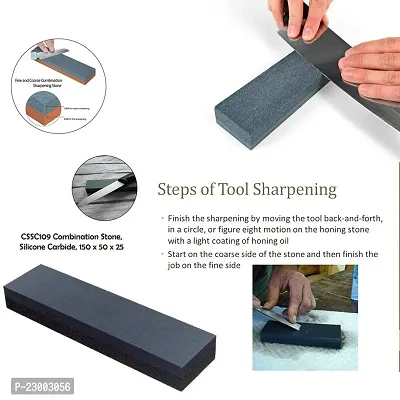Ship Silicone Carbide Combination Stone for Sharpening Both Knives and Tools (Black)-thumb2